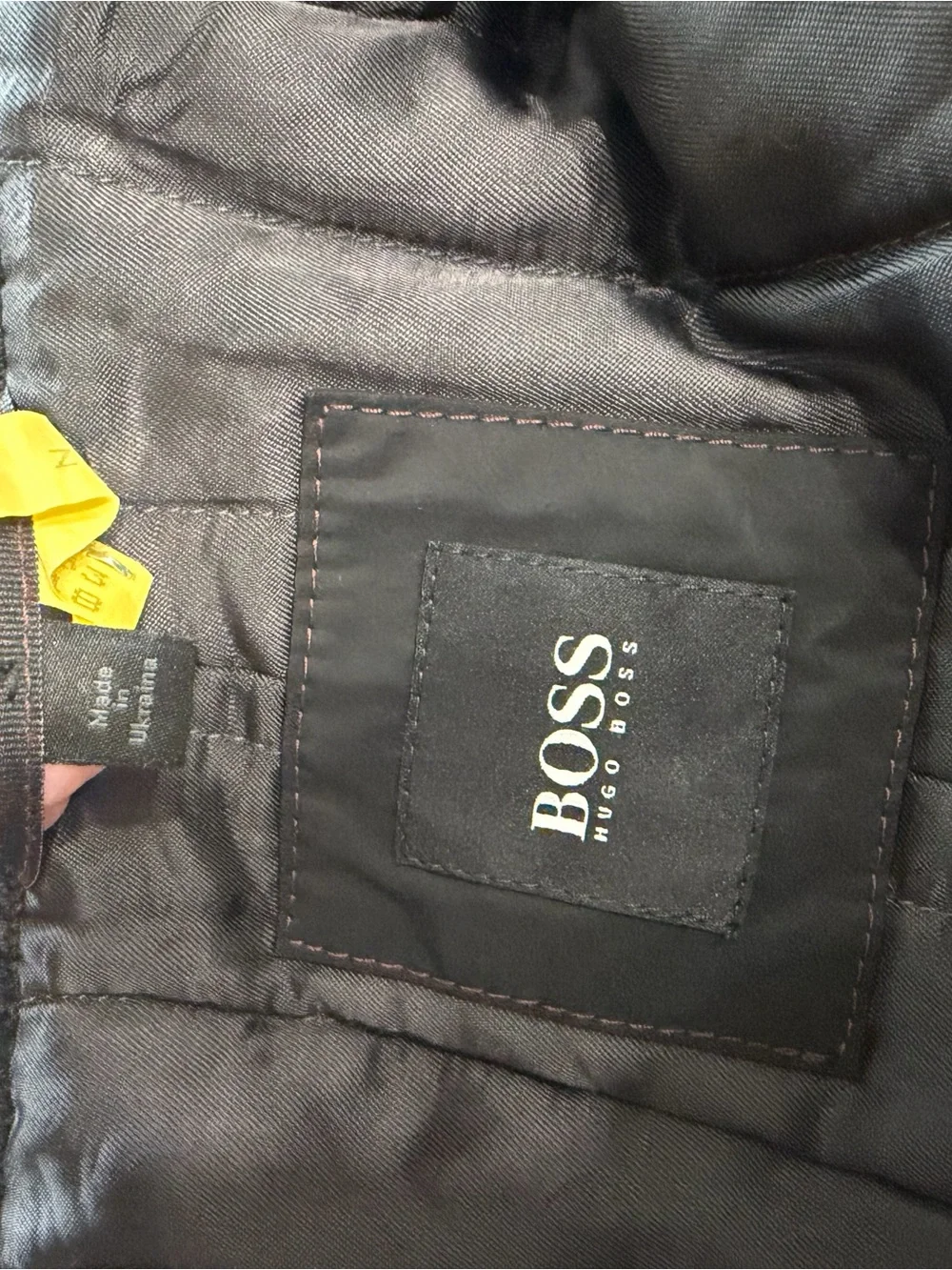 Hugo Boss Men Wool Cashmere Jacket Black Coat Size 46R Overcoat Button Front